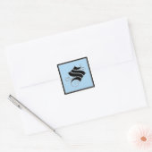 Kalligrafische hoofdletter S Vierkante Sticker (Envelop)