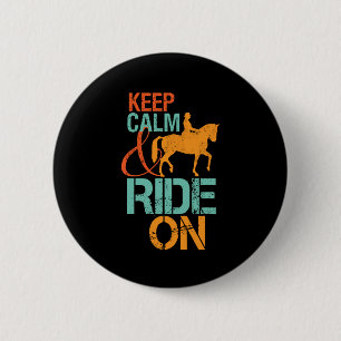 Kalm aan de paardenrennen houden ronde button 5,7 cm