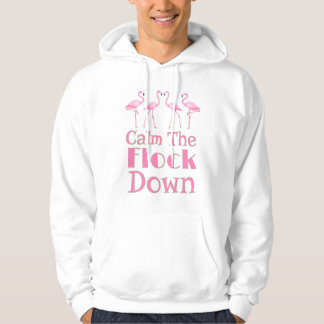 Kalm aan de schamele flamingo hoodie