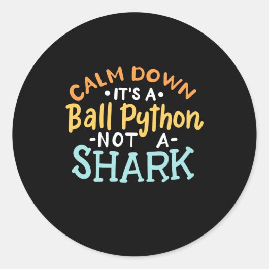 Kalm aan het is een doornPython Ronde Sticker (Voorkant)