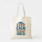 Kalm aan huis Verkochte Realtor Estate Agent houde Tote Bag (Achterkant)