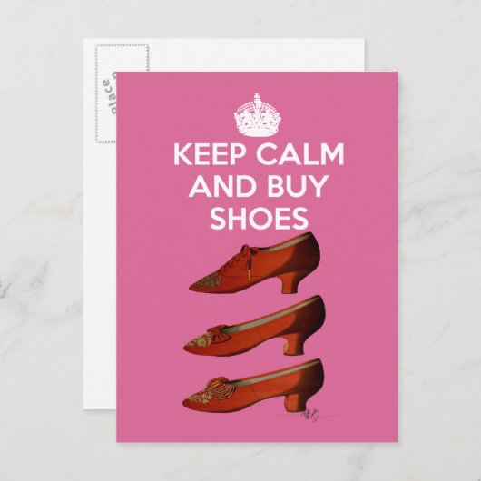 Kalm-aankoopschoenen bewaren 2 briefkaart (Voorkant / Achterkant)