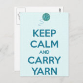 Kalm bewaren en Carry Yarn Card Briefkaart (Voorkant / Achterkant)