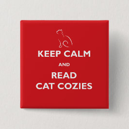 Kalm bewaren en Cat Cozies Square Button lezen