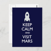 Kalm bezoeken Mars-briefkaart Briefkaart (Voorkant / Achterkant)