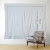 Kalm blauw minimalistische gradiënt wandkleed (In Situ (horizontaal))