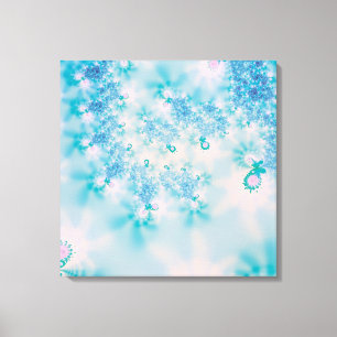 Kalm Blauwe Meditatie Vlinder Kunst Canvas Afdruk