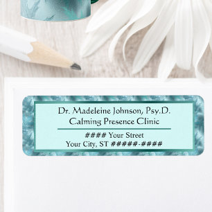 Kalm Blauwgroen Leafy Shimmer Psychotherapie of Co Etiket