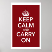 Kalm blijven dragen op Poster (Voorkant)