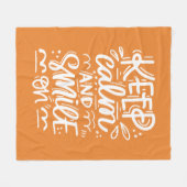 Kalm blijven en glimlachen fleece deken (Voorkant (Horizontaal))