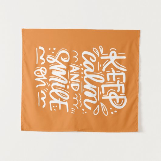 Kalm blijven en glimlachen wandkleed (Voorkant (horizontaal))