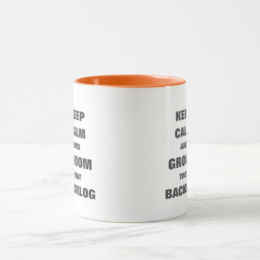 Kalm blijven mok voor backlog-oplossing voor agile (Midden)