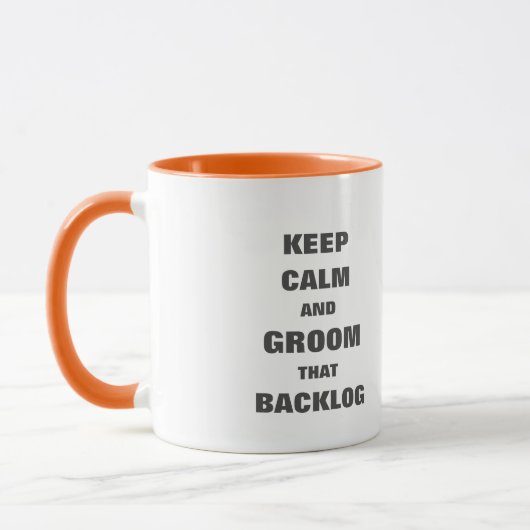 Kalm blijven mok voor backlog-oplossing voor agile (Links)