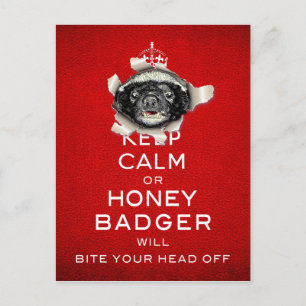Kalm blijven, of Honey Badger... Briefkaart