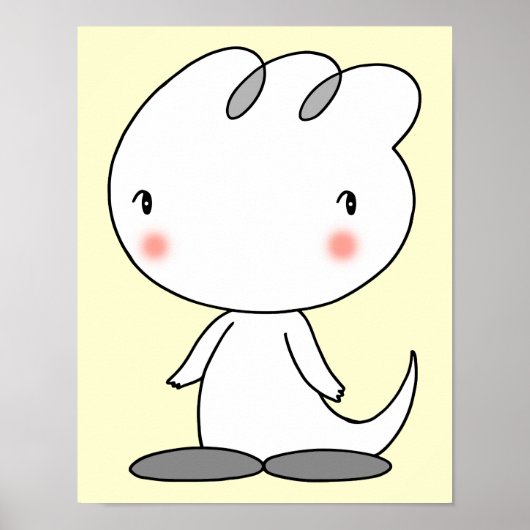 Kalm dinosaur karakter. poster (Voorkant)