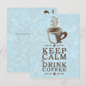Kalm Drink koffie houden Briefkaart (Voorkant / Achterkant)