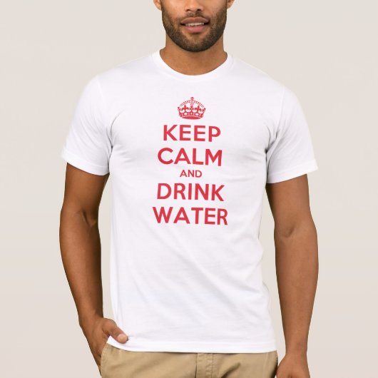 Kalm Drink water houden T-shirt (Voorkant)