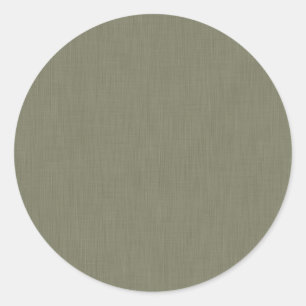 Kalm & eenvoudig olijfgroen gestructureerde achter ronde sticker