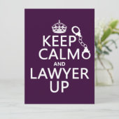 Kalm en advocaat omhoog houden (elke kleur) kaart (Staand voorkant)