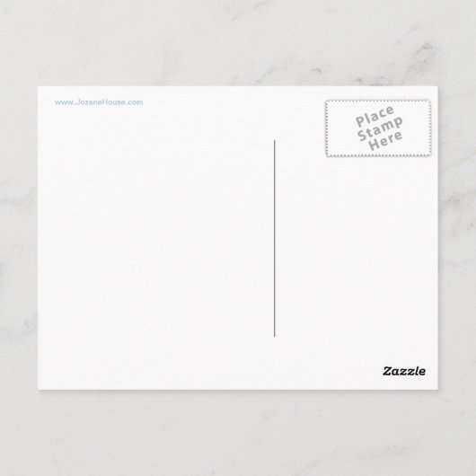 Kalm en dans houden op blauw Briefkaart (Achterkant)