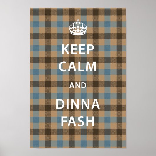 Kalm en dinna bewaren met Scottish Tartan Poster (Voorkant)