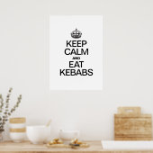 KALM EN EAT KEBABS BEWAREN POSTER (Keuken)