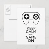 KALM EN GAME AAN - GAMPAD BEWAREN BRIEFKAART (Voorkant / Achterkant)