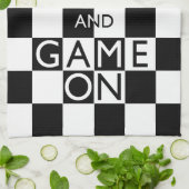 KALM EN GAME AAN - Kaas BEHOUDEN Theedoek (Gevouwen)