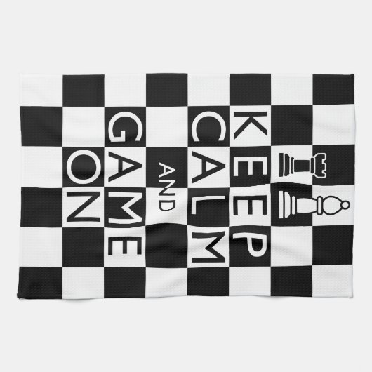 KALM EN GAME AAN - Kaas BEHOUDEN Theedoek (Horizontaal)