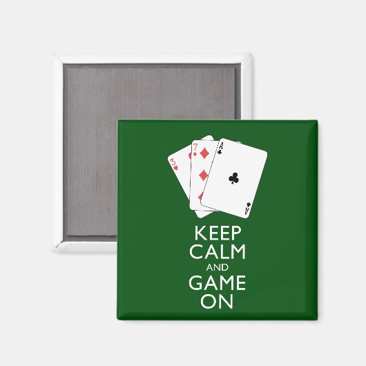 KALM EN GAME ON-Card games BEHOUDEN Magneet (Voorkant / Achterkant)