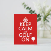 Kalm en Golf blijven - verkrijgbaar in alle kleure Briefkaart (Staand voorkant)