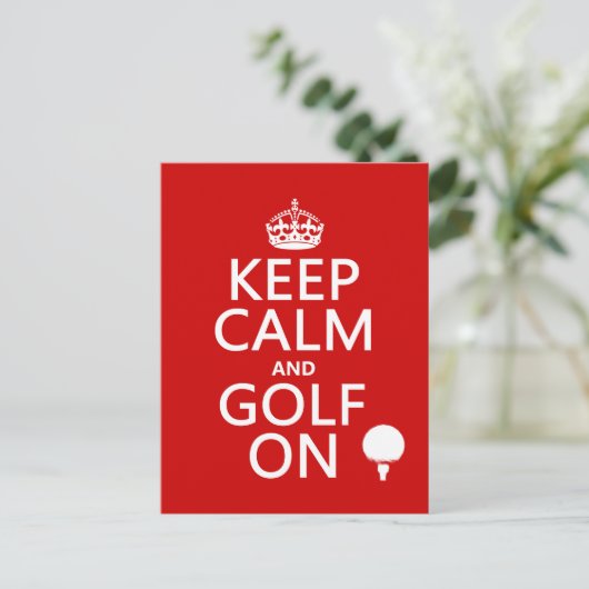 Kalm en Golf blijven - verkrijgbaar in alle kleure Briefkaart (Staand voorkant)