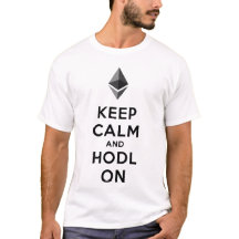 Kalm en hodl houden op Ethernet T-Shirt (licht)