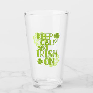 Kalm en Iers houden op Fun St. Patrick's Day Glas