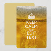 Kalm en Jouw tekst bewaren voor wat koele bier (Voorkant / Achterkant)