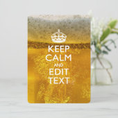 Kalm en Jouw tekst bewaren voor wat koele bier (Staand voorkant)