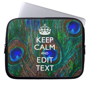 Kalm en Jouw tekst houden op voetgangersdek Laptop Sleeve