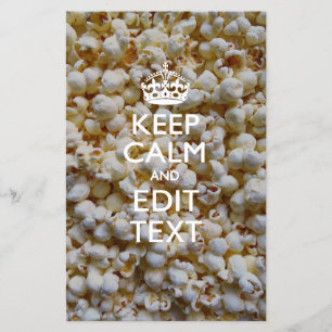 KALM EN Jouw tekst VAN DE BEHOEFTE OP Popcorn Flyer