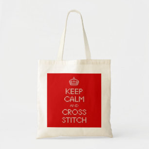 Kalm en kruisje houden tote bag