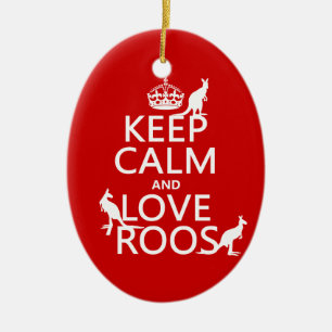 Kalm- en liefdesdierentuinen houden (kangoeroes) keramisch ornament