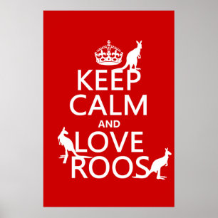 Kalm- en liefdesdierentuinen houden (kangoeroes) poster