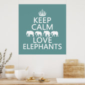 Kalm- en liefdesliften behouden (aanpasbare kleure poster (Keuken)