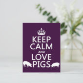 Kalm- en liefdesvarkens houden (alle kleuren) briefkaart (Staand voorkant)