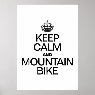 KALM EN MOUNTAIRE BIKE BEWAREN POSTER