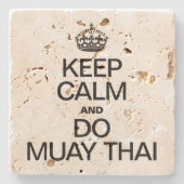 KALM EN MUAY THAI BEWAREN STENEN ONDERZETTER (Voorkant)