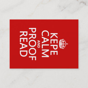 Kalm en review houden (kepe) (in elke kleur) visitekaartje