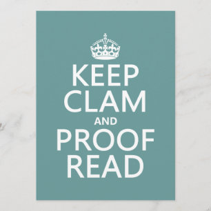 Kalm en review houden (klei) (elke kleur) kaart