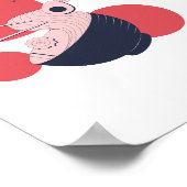 Kalm en spaghetti Clamp houden Funny Food Poster (Hoek)