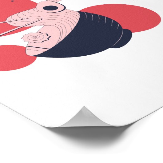 Kalm en spaghetti Clamp houden Funny Food Poster (Hoek)