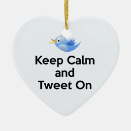 Kalm en tweet aan, Bluebird Keramisch Ornament